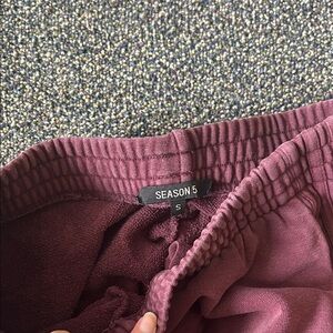 adidas Kanye west Maroon Sweatpants